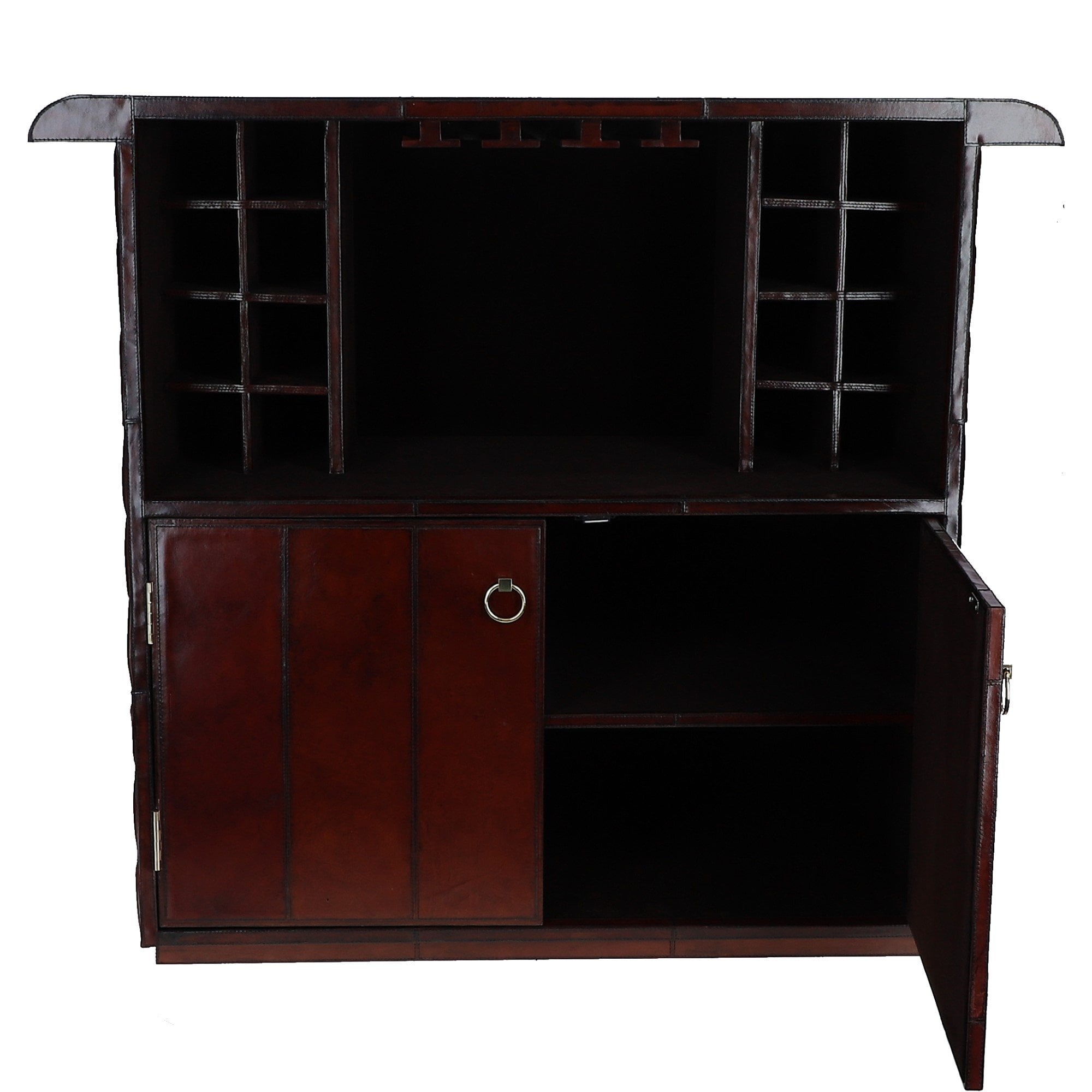 The Leather Bar Counter Chestnut: LF-135