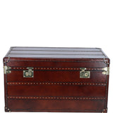 Ashwood Luxury Wide Real Leather Trunk Chestnut: LF-155