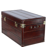 Ashwood Luxury Wide Real Leather Trunk Chestnut: LF-155