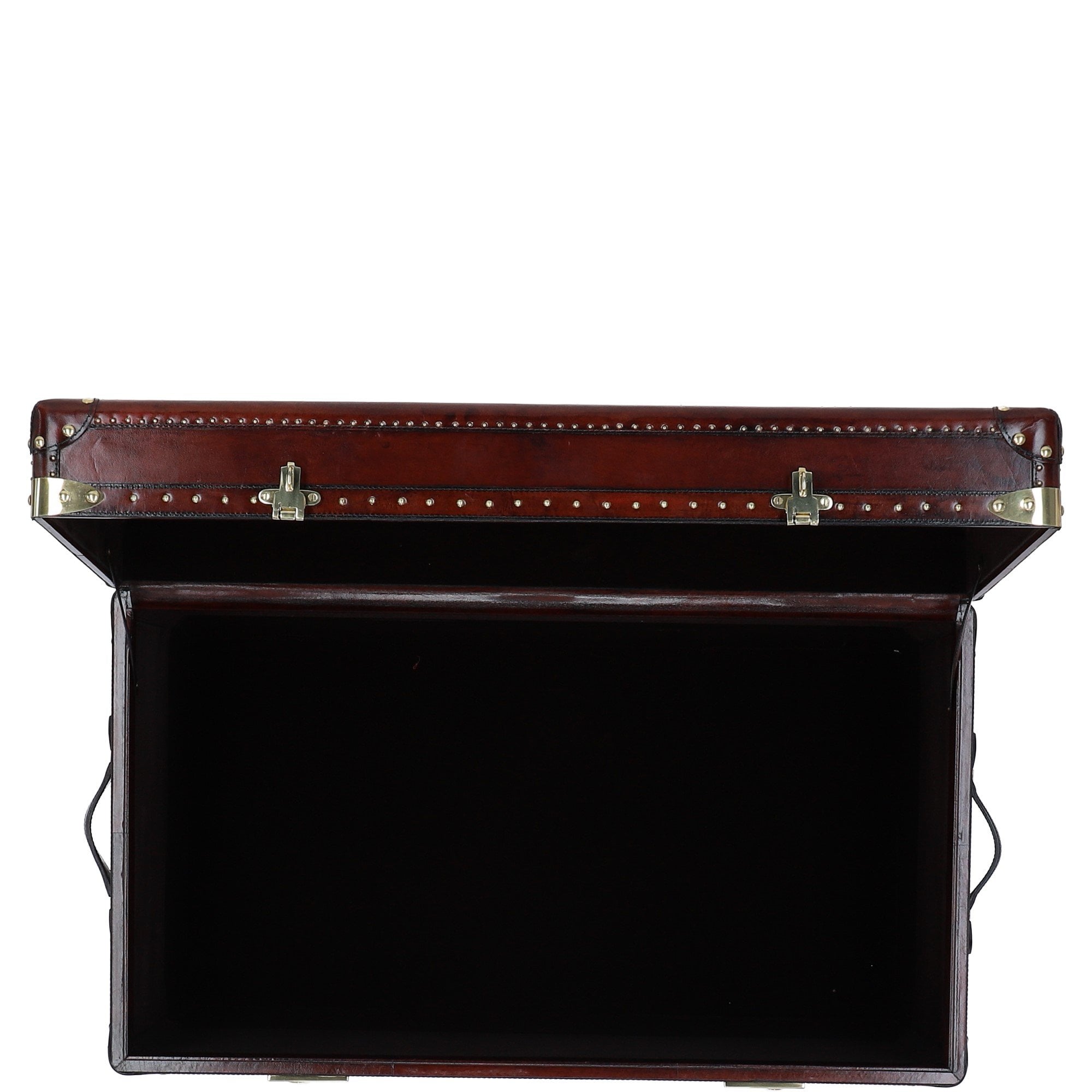 Ashwood Luxury Wide Real Leather Trunk Chestnut: LF-155
