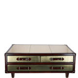 Ashwood Leather's Premium Coffee Table with Versatile Storage Chestnut: LF-174