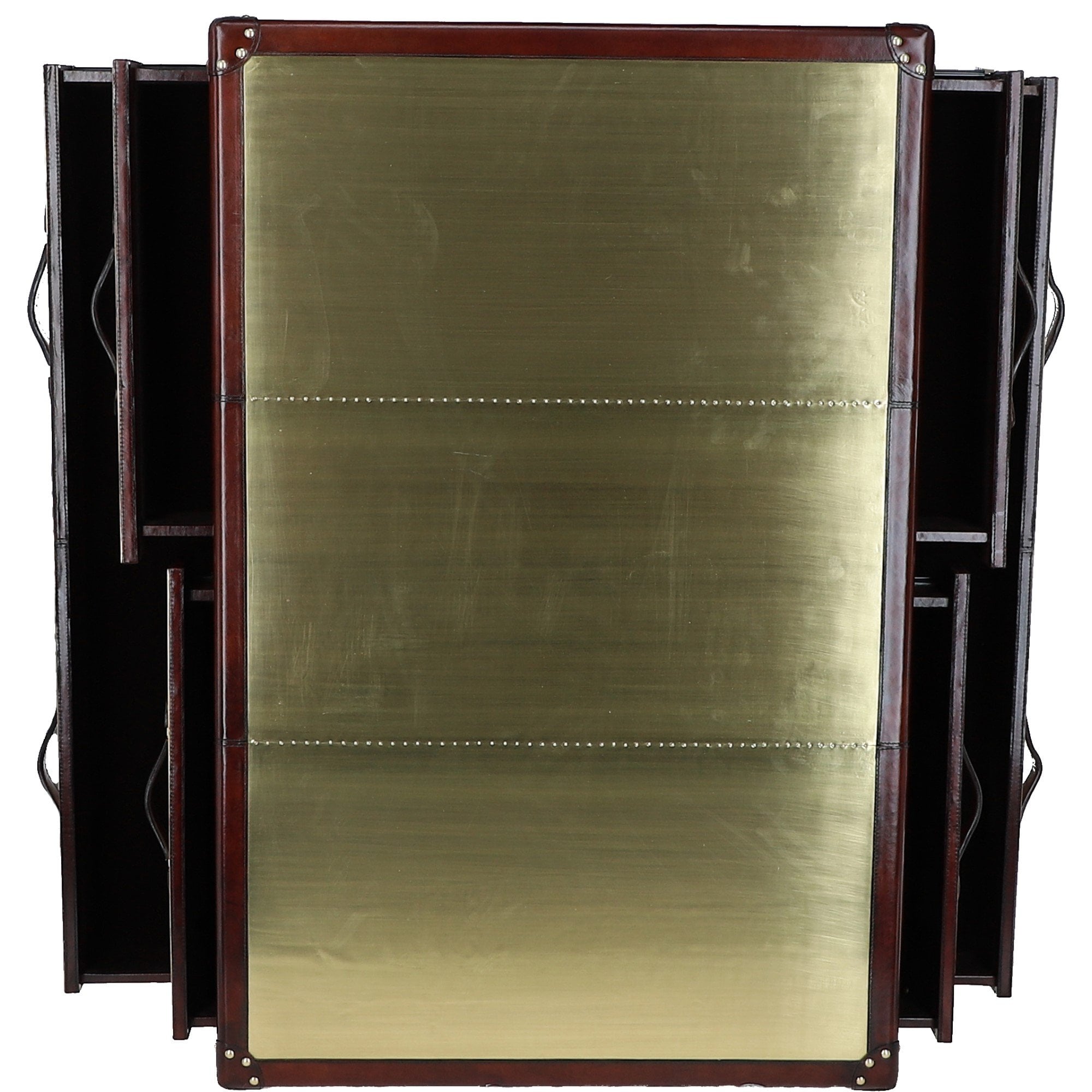 Ashwood Leather's Premium Coffee Table with Versatile Storage Chestnut: LF-174