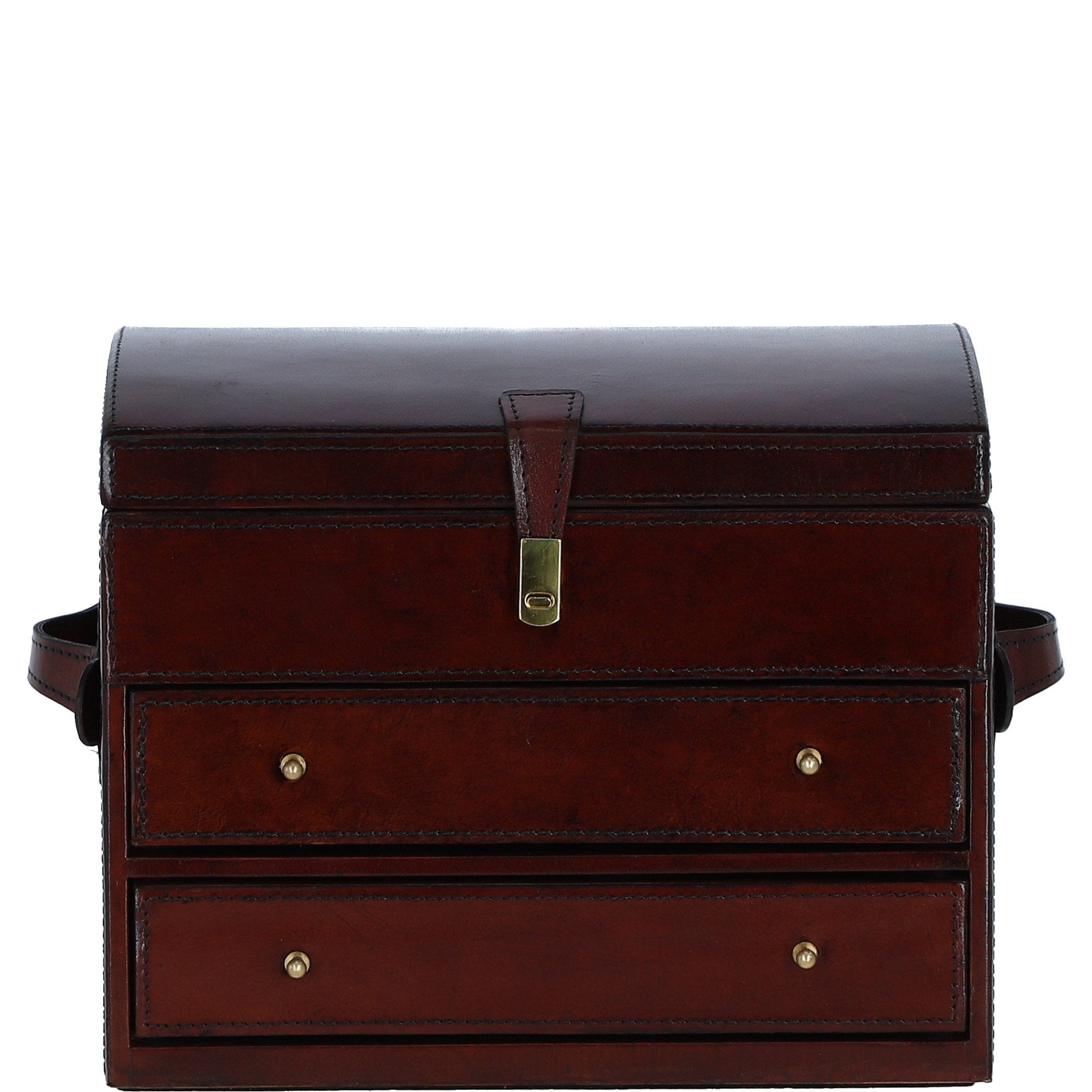 Ashwood Leather's Luxury Jewellery Box Large Chestnut: LF-164