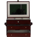 Ashwood Leather's Luxury Jewellery Box Large Chestnut: LF-164