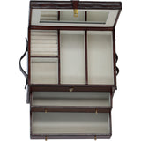 Ashwood Leather's Luxury Jewellery Box Large Chestnut: LF-164