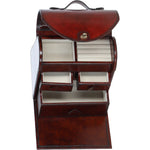 Ashwood Leather's Unique Handcrafted Premium Jewellery Box Chestnut: LF-165