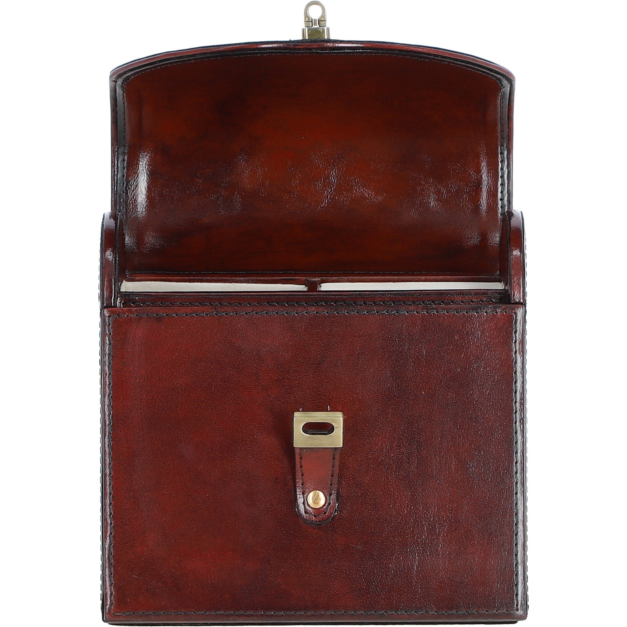 Ashwood Leather's Unique Handcrafted Premium Jewellery Box Chestnut: LF-165