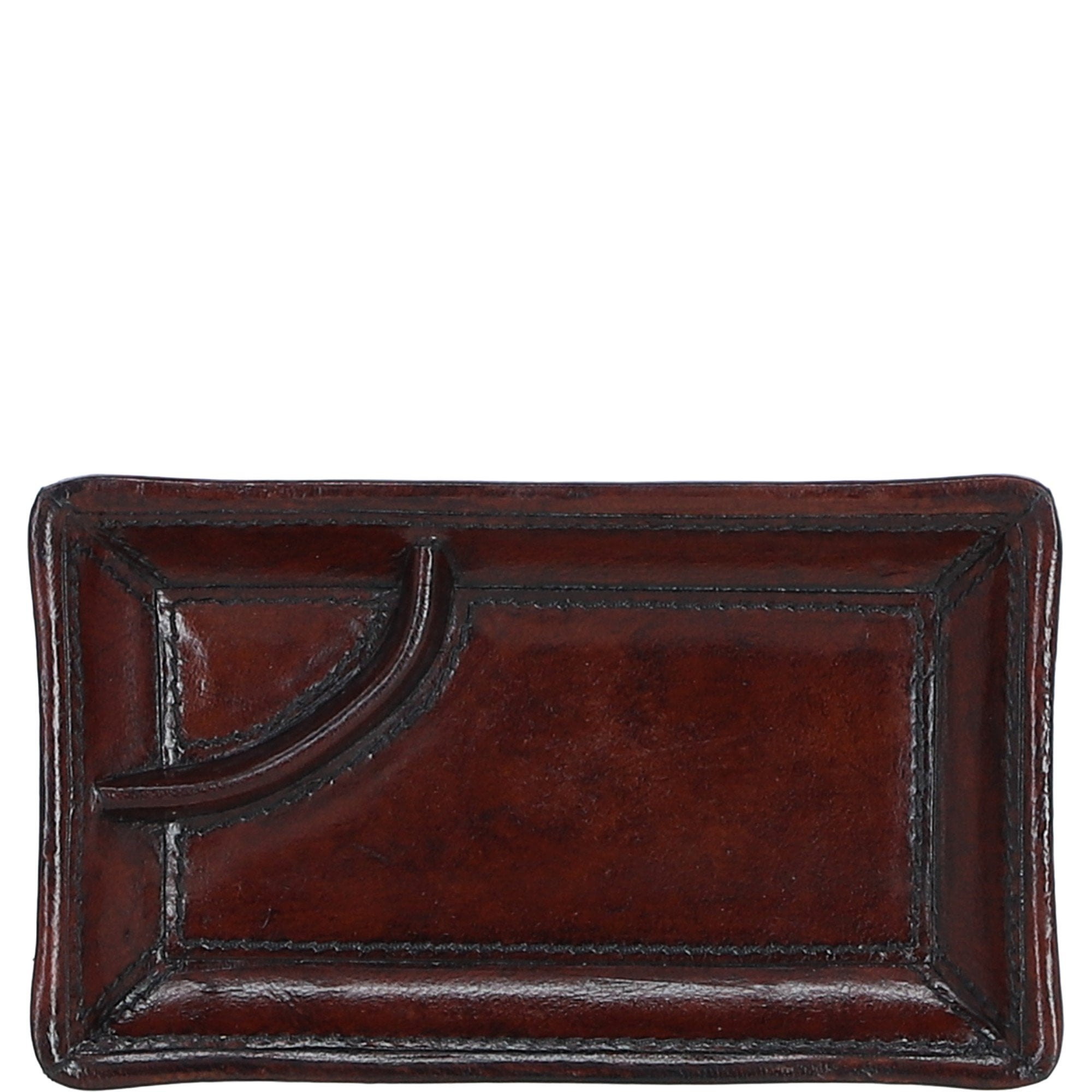 Ashwood Premium Leather Coin & Key Tray Chestnut: LF-101