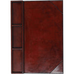 Ashwood Leather Desk Mat with Integrated Paper Holder & Triple Organizational Compartments Chestnut: LF-108