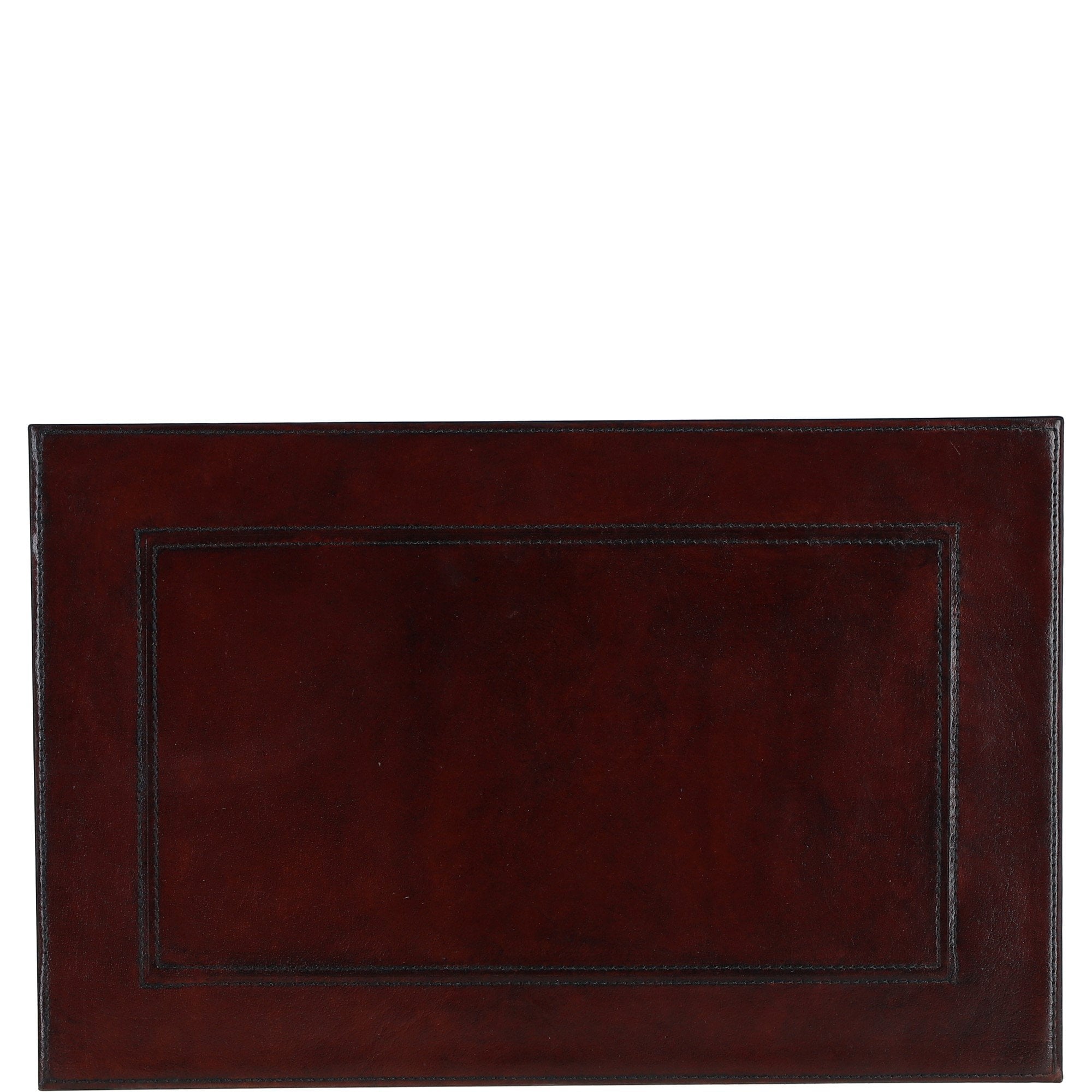 Premium Leather Chestnut Desk Mat: LF-124