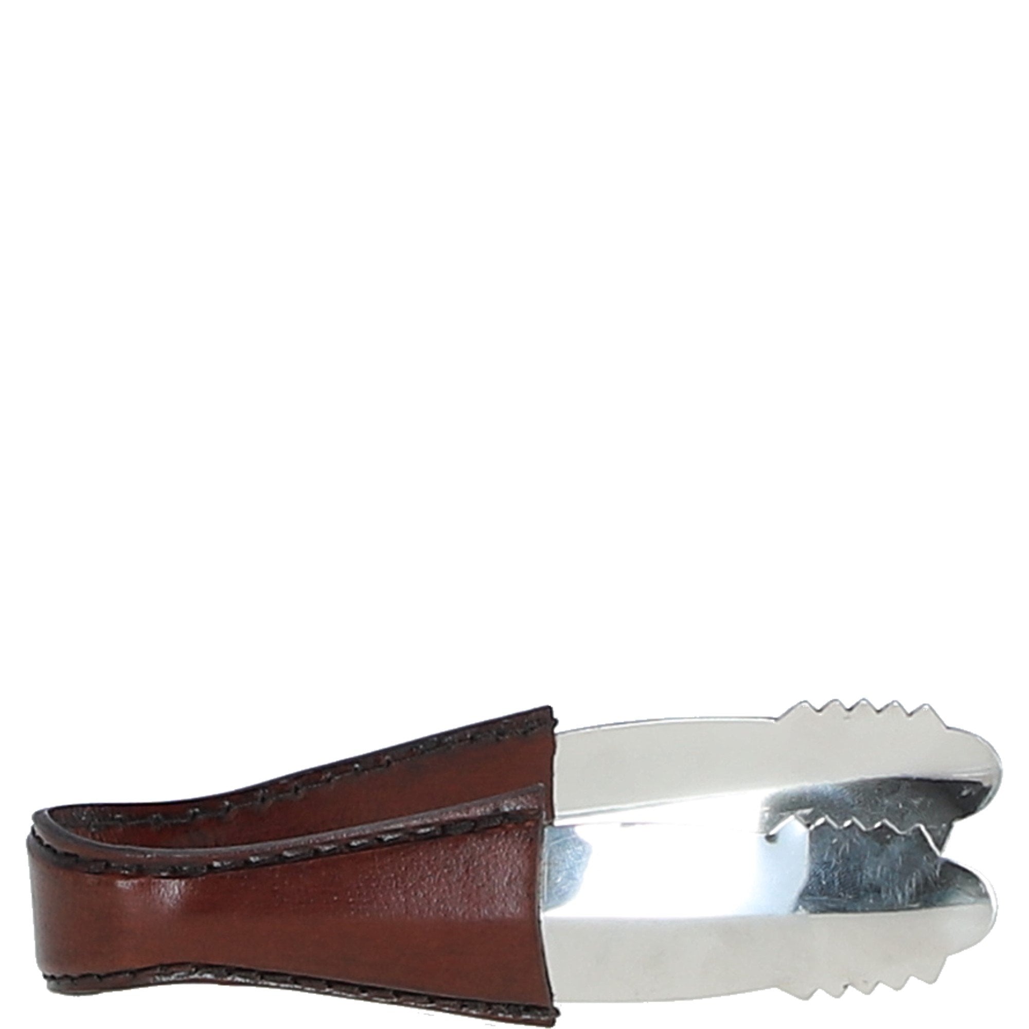 Luxuary Leather Handled Ice Tong Chestnut: LF-133