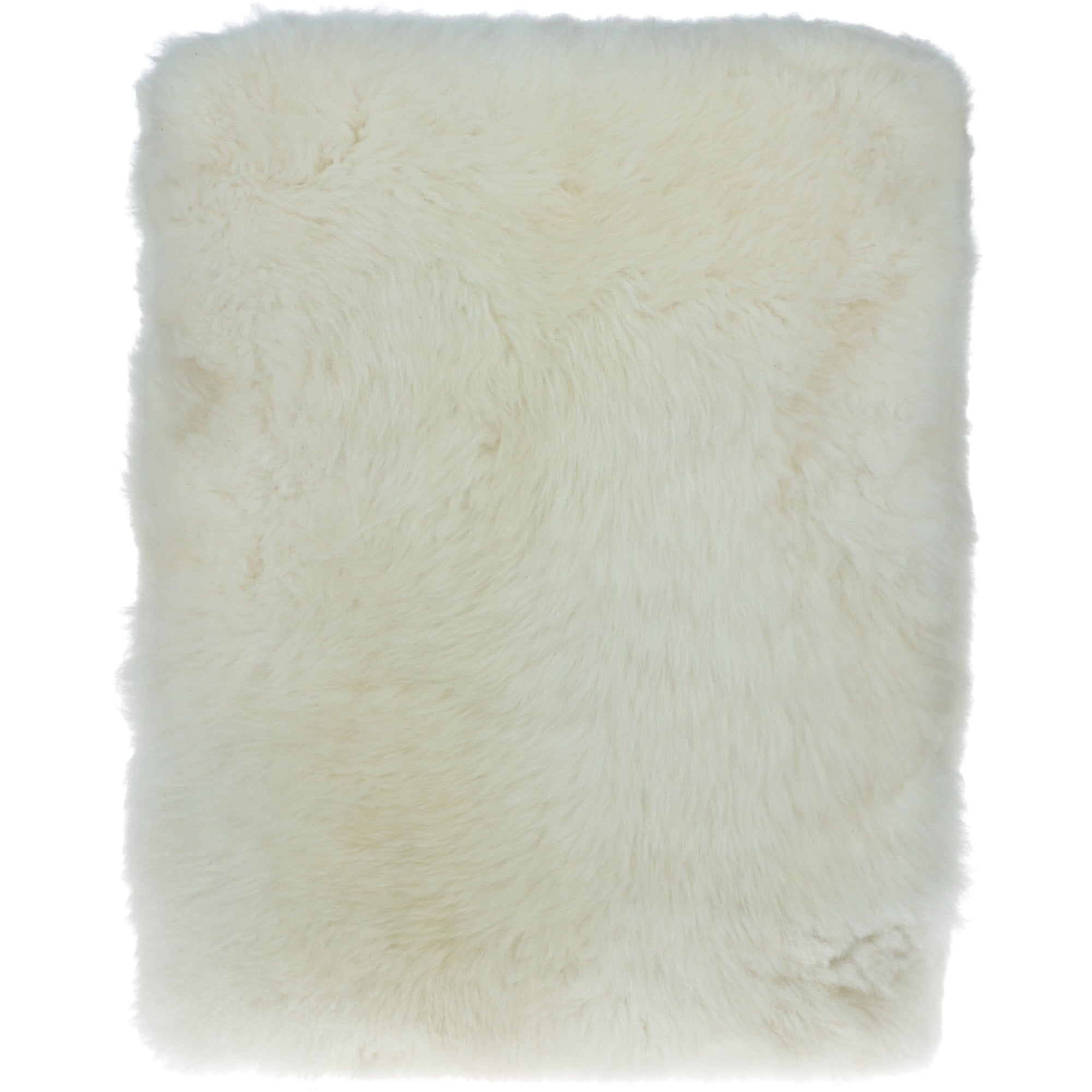 Ashwood Large Sheepskin Fur Footstool Ottoman Natural: RABBIT STOOL