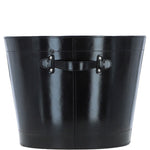 Exquisite Ashwood Leather Storage Basket Black: tbz1uc793