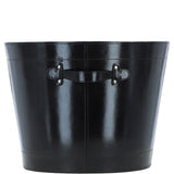 Exquisite Ashwood Leather Storage Basket Black: tbz1uc793