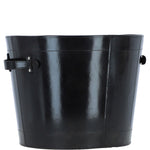 Exquisite Ashwood Leather Storage Basket Black: tbz1uc793