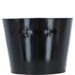 Exquisite Ashwood Leather Storage Basket Black: tbz1uc793