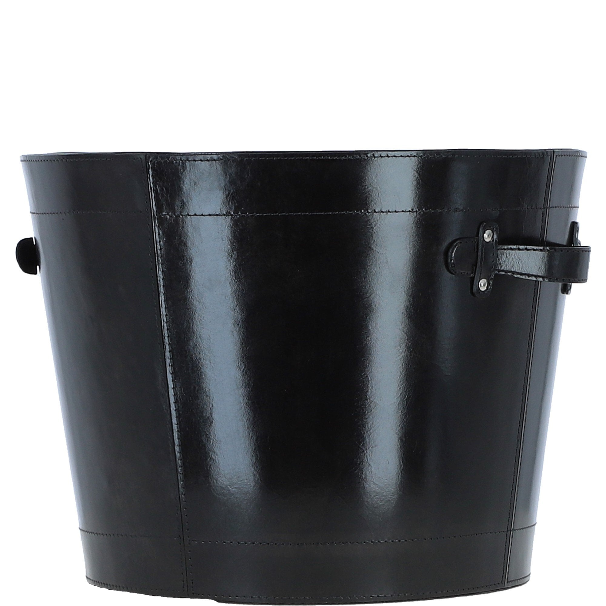 Exquisite Ashwood Leather Storage Basket Black: tbz1uc793