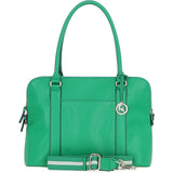 Ashwood 3 Section Large Leather Handbag Green: X-39