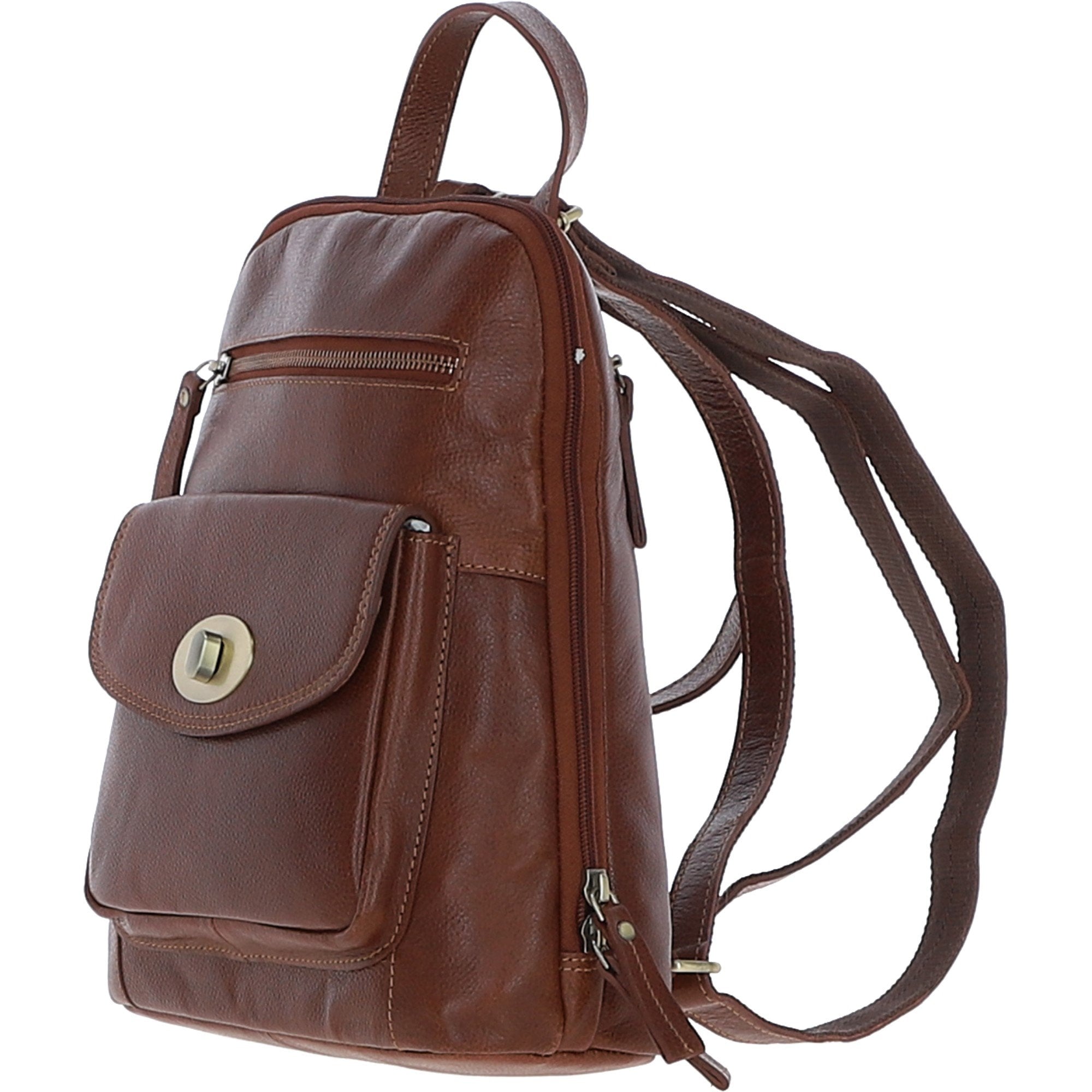 Exquisite Ashwood Leather Backpack Tan: M-85