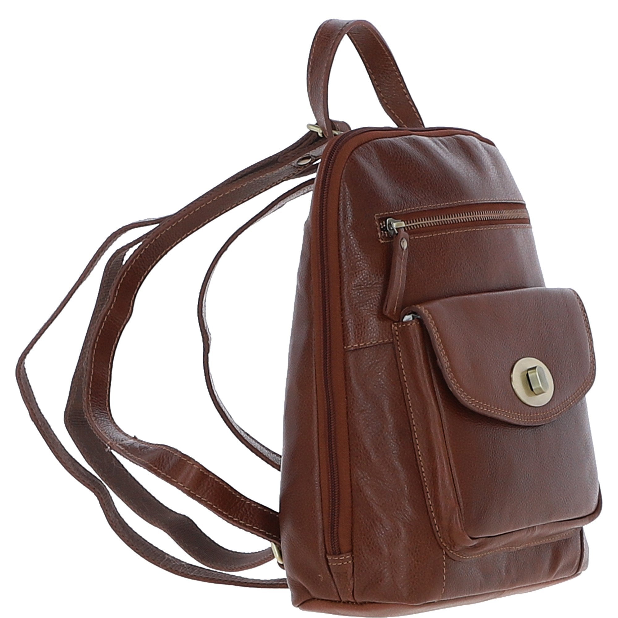 Exquisite Ashwood Leather Backpack Tan: M-85