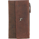 Ladies Equestrian Zippered Leather Purse Mud/brown: sally