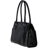 Three Section A4 Patent Leather Work Bag Black: A4 Work Bag
