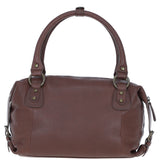 Classic Leather Barrel Bag with Statement Animal Print Charm for Women Brown: 52531