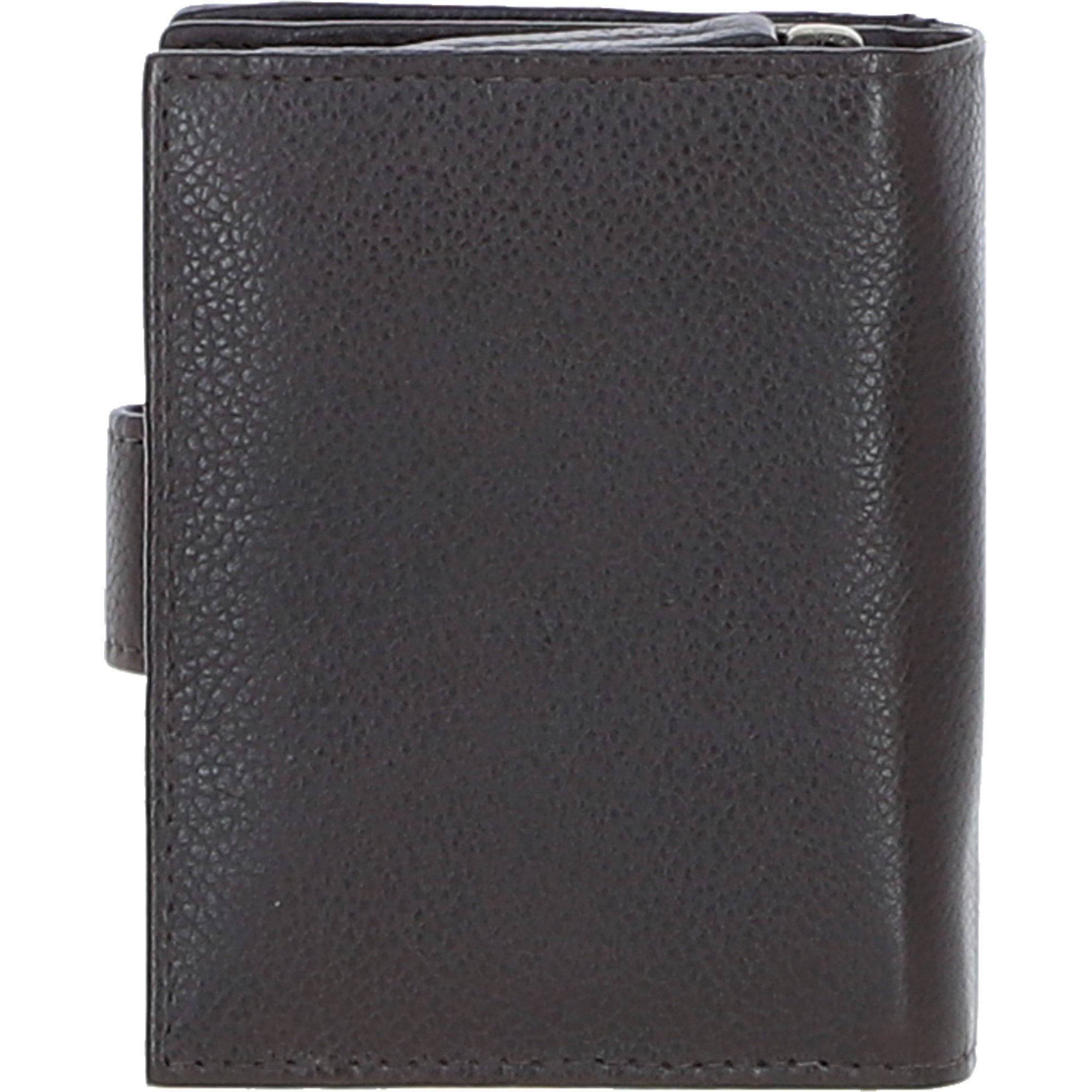 Ashwood Leather & Harris Tweed® Cloth Three compartment wallet Brown/Mcload: TW-12-01-BM