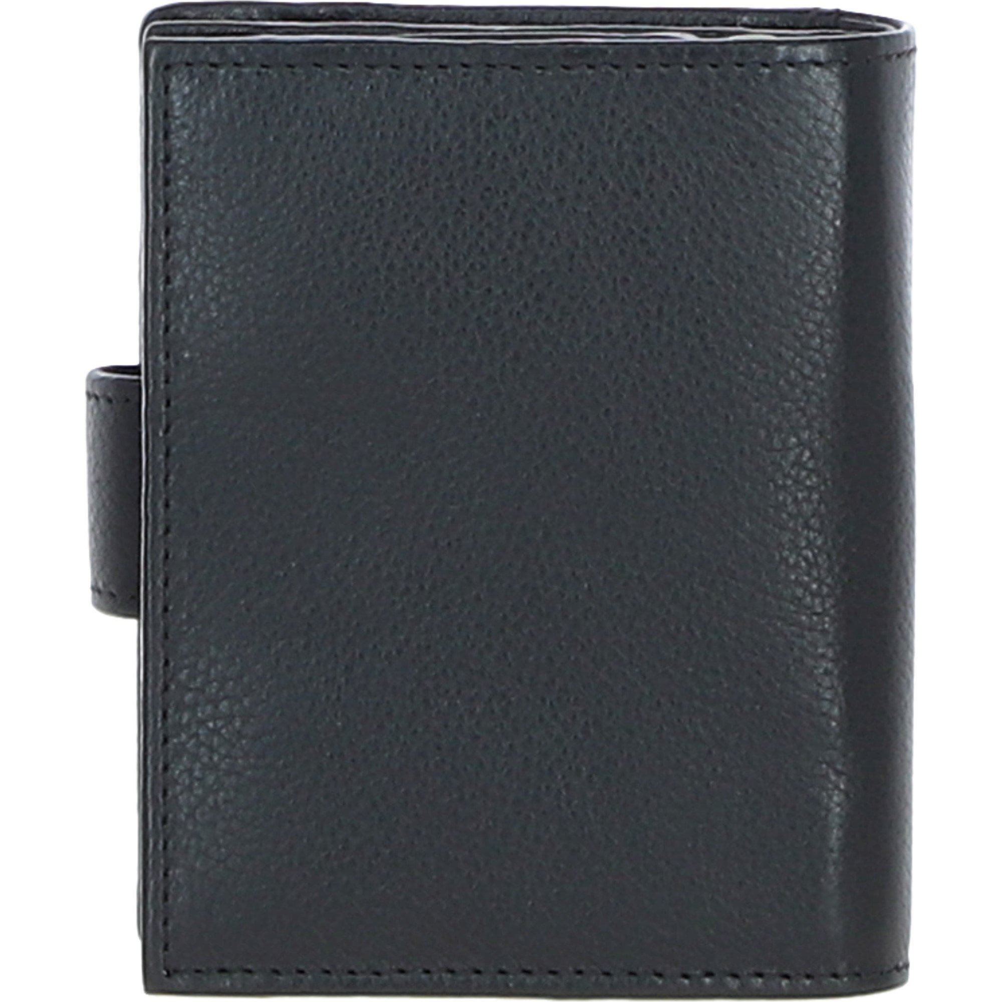 Ashwood Leather & Harris Tweed® Cloth Three compartment wallet Black/Watch: TW-12-03-BW