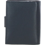 Ashwood Leather & Harris Tweed® Cloth Three compartment wallet Navy/Pink: TW-12-06-NP