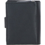 Ashwood Leather & Harris Tweed® Cloth Three compartment wallet Black/Green/Red: TW-12-07-BR