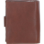 Ashwood Leather & Harris Tweed® Cloth Three compartment wallet Tan/Green/Red: TW-12-08-TR