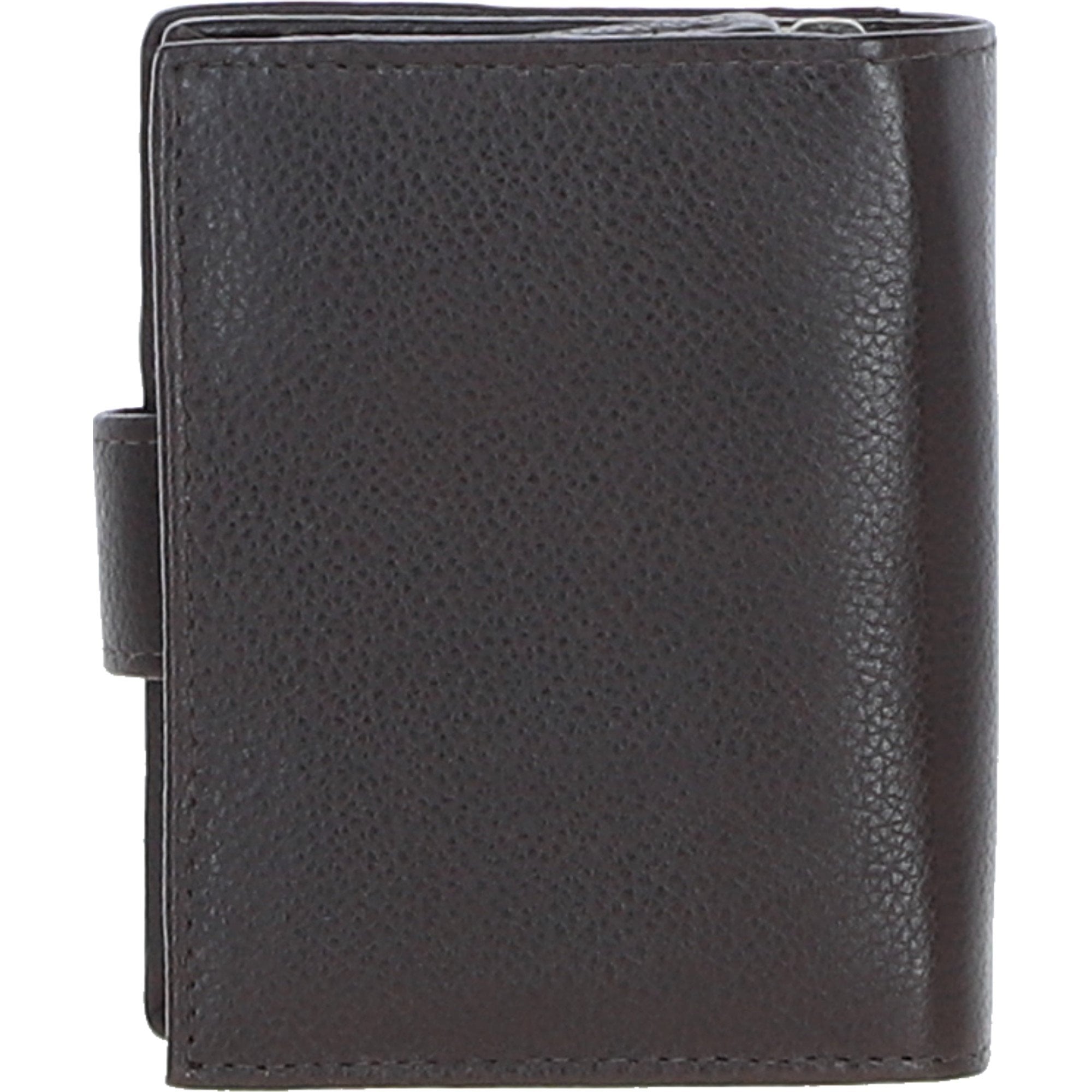 Ashwood Leather & Harris Tweed® Cloth Three compartment wallet Brown/Green: TW-12-09-BG