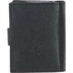 Ashwood Leather & Harris Tweed® Cloth Three compartment wallet Black/White: TW-12-012-BW