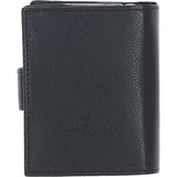 Ashwood Leather & Harris Tweed® Cloth Three compartment wallet Black/White: TW-12-012-BW