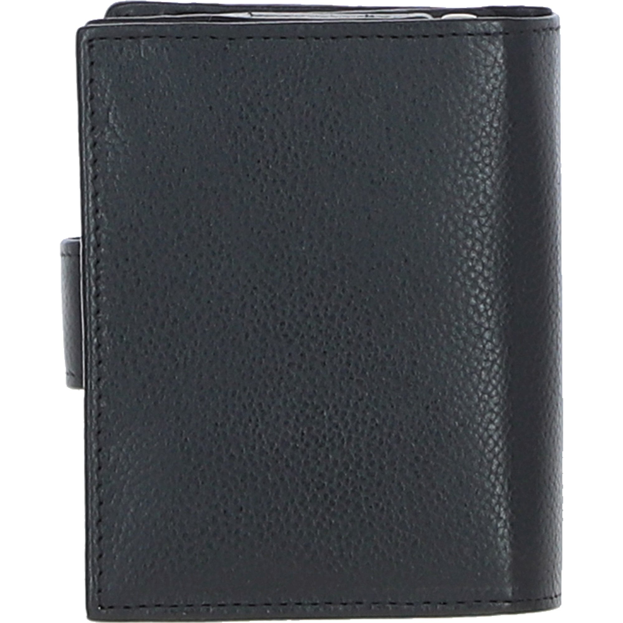 Ashwood Leather & Harris Tweed® Cloth Three compartment wallet Black/White: TW-12-012-BW