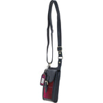 Ashwood Leather & Harris Tweed® Cloth elegance Crossbody Bag Navy/Pink: TW-20-06-NP