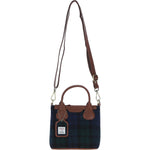 Ashwood Leather & Harris Tweed® Cloth Handbag with Removable Crossbody Strap Tan/Watch: TW-21-04-TW