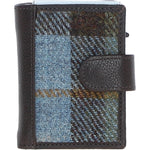 Ashwood Leather & Harris Tweed® Cloth RFID Secure Wallet Brown/Mcload: TW-16-01-BM