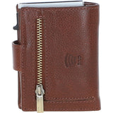 Ashwood Leather & Tweed RFID Secure Wallet Tan/Green Check: TW-16-010-TGNH