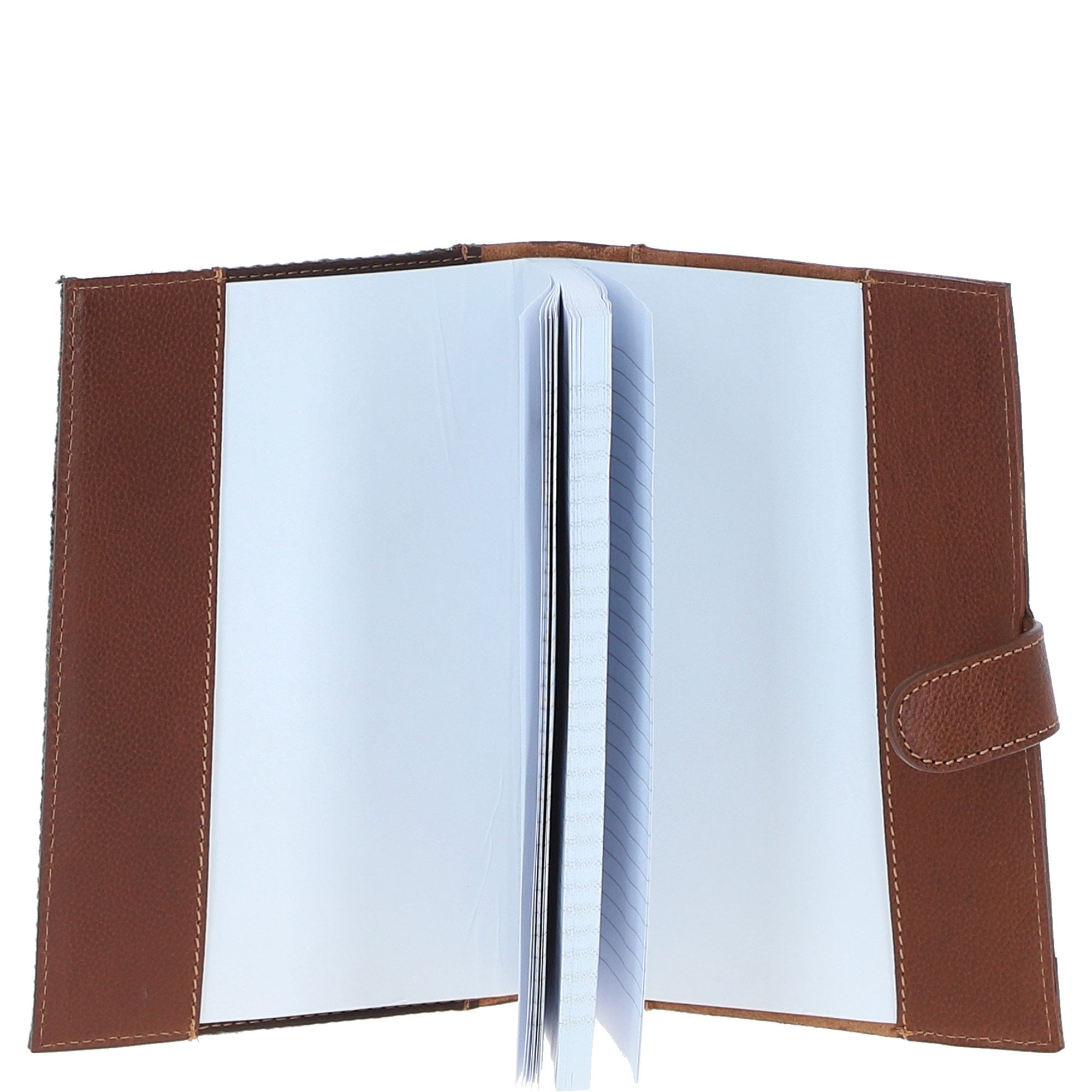 Ashwood Leather & Harris Tweed® Cloth A5 Notebook Tan/Mcload: TW-19-02-TM