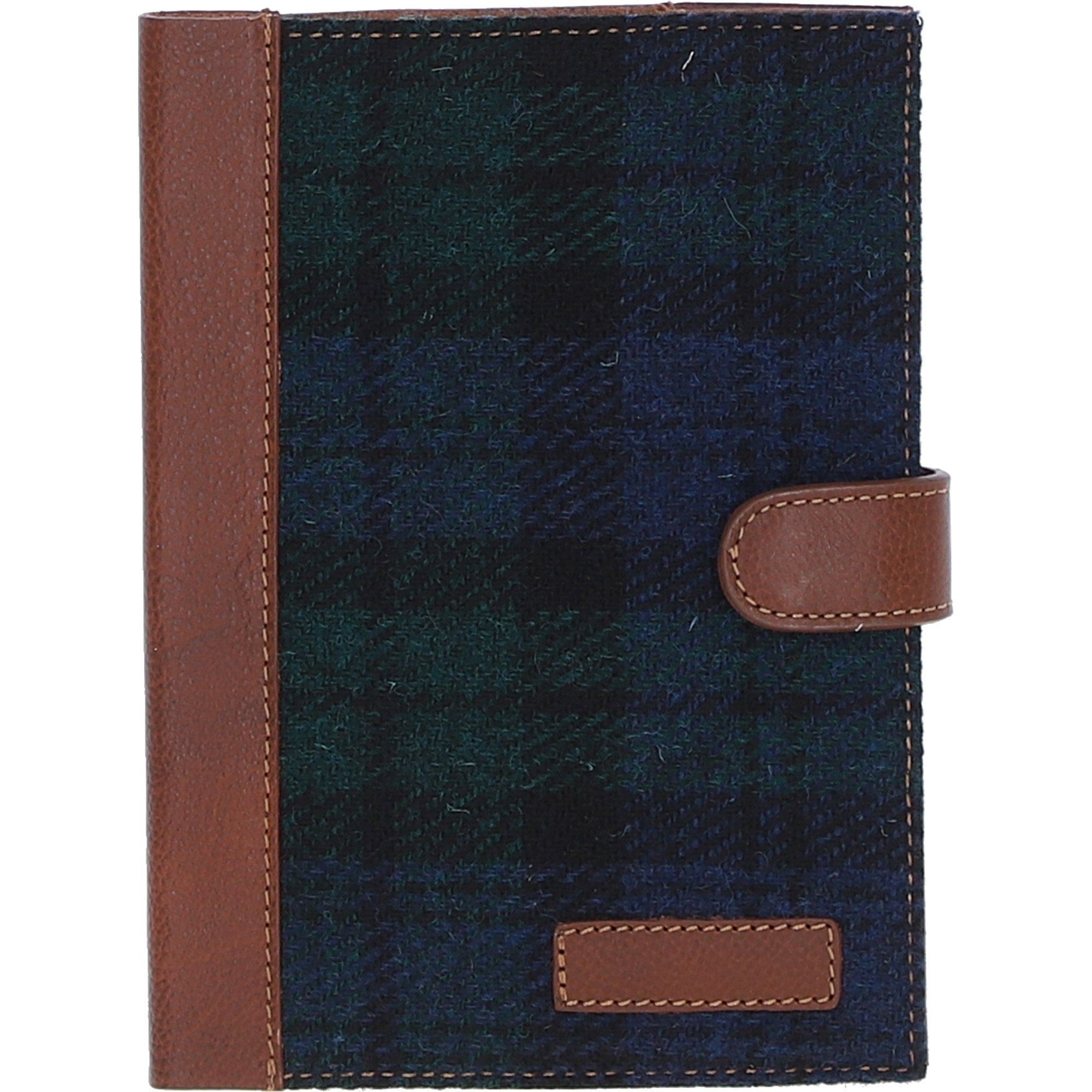 Ashwood Leather & Harris Tweed® Cloth A5 Notebook Tan/Watch: TW-19-04-TW