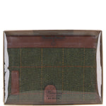 Ashwood Leather & Tweed A5 Notebook Tan/Green Check: TW-19-010-TGNH