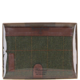 Ashwood Leather & Tweed A5 Notebook Tan/Green Check: TW-19-010-TGNH