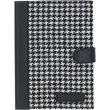 Ashwood Leather & Harris Tweed® Cloth A5 Notebook Black/White: TW-19-012-BW