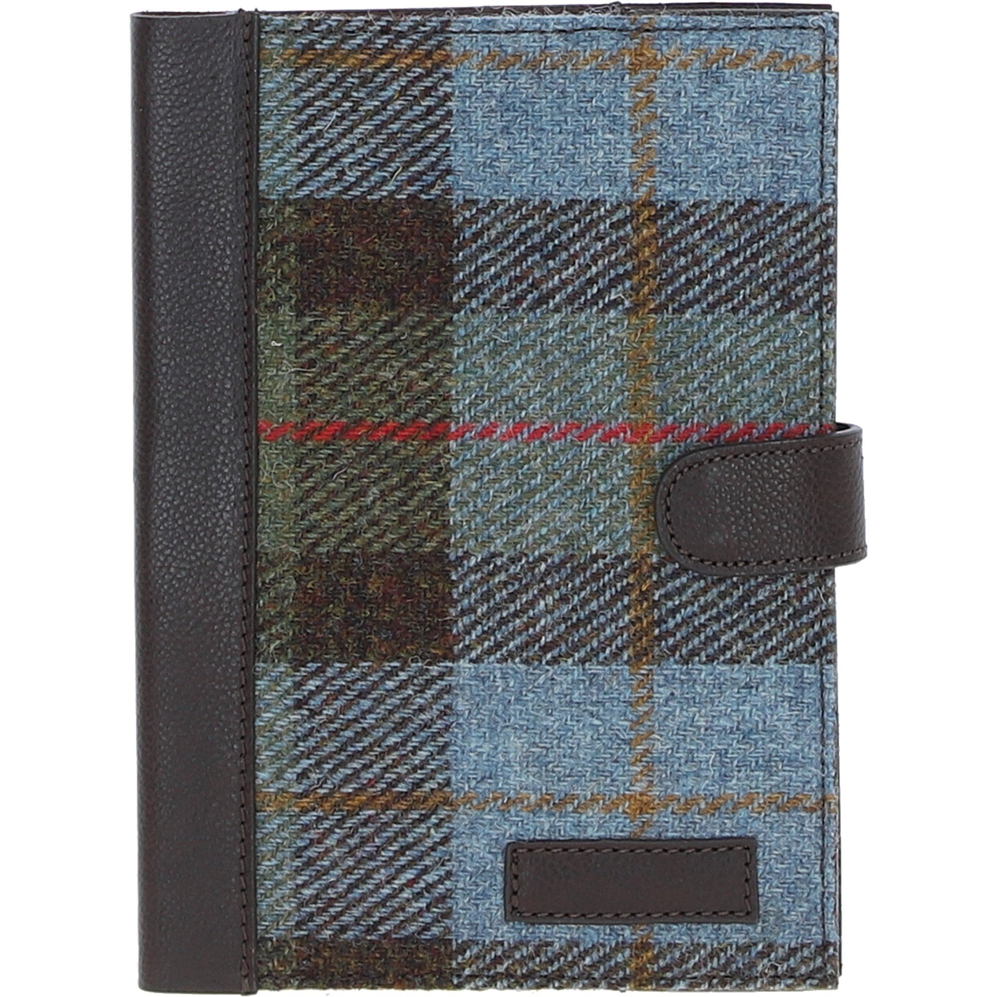 Ashwood Leather & Harris Tweed® Cloth A5 Notebook Brown/Mcload: TW-19-01-BM