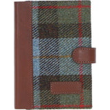 Ashwood Leather & Harris Tweed® Cloth A6 Notebook Tan/Mcload: TW-18-02-TM