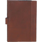 Ashwood Leather & Harris Tweed® Cloth A6 Notebook Tan/Navy: TW-18-011-TN