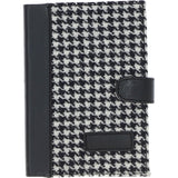 Ashwood Leather & Harris Tweed® Cloth A6 Notebook Black/White: TW-18-012-BW