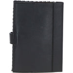 Ashwood Leather & Harris Tweed® Cloth A6 Notebook Black/White: TW-18-012-BW